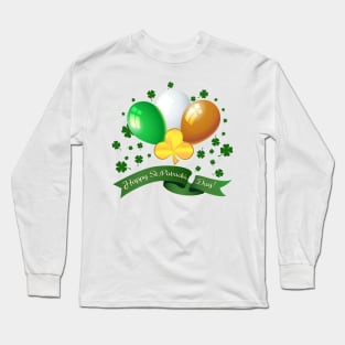 Saint Patricks Day Greeting theme Long Sleeve T-Shirt